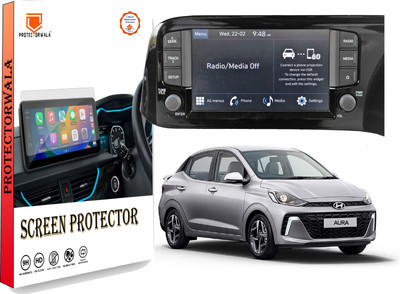 Protectorwala Impossible Screen Guard for Aura 8inch Touch Display Car Music infotainment System Flexible 9H Protector CLEAR(Pack of 1)