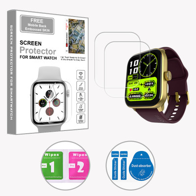 ARBAN Edge To Edge Screen Guard for Noise ColorFit Pro 4 1.85 inch (FREE 1 MOBILE EMBOSSED SKIN) SMARTWATCH SCREEN GUARD(Pack of 2)
