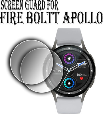 ejzatex Edge To Edge Screen Guard for FIRE BOLTT APOLLO SMARTWATCH(Pack of 2)