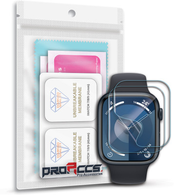 PROACCS Edge To Edge Screen Guard for APPLE WATCH SERIES 7 / 8 / 9 (41MM)(Pack of 2)