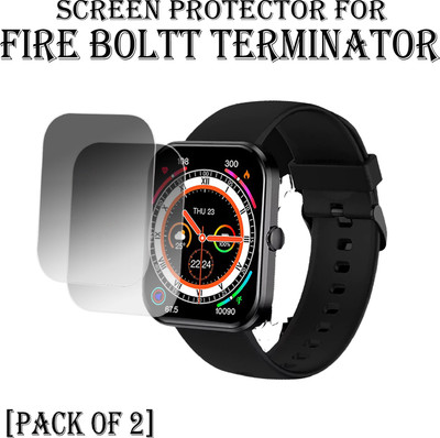EJZATI Edge To Edge Screen Guard for FIRE BOLTT TERMINATOR SMARTWATCH(Pack of 2)