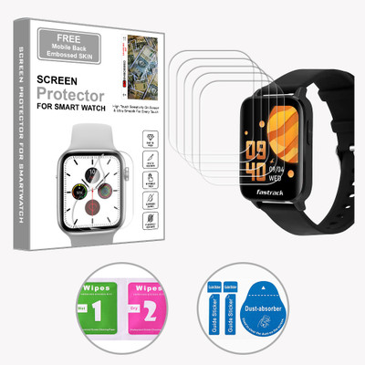 ARBAN Edge To Edge Screen Guard for fastrack REFLEX CURV 1.69 inch (FREE 1 MOBILE EMBOSSED SKIN) SMARTWATCH SCREEN GUARD(Pack of 5)