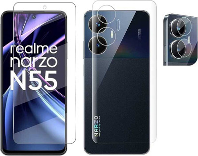 Guardor Edge To Edge Screen Guard for 3in1 Camera Lens Nano Glass + Anti Scratch Front & Back Guard Screen Protector for Realme Narzo N55 - |Front&Back + Camera Guard| TPU Flim(Pack of 3) Guardor Edge To Edge Screen Guard for 3in1 Camera Lens Nano Glass + Anti Scratch Front & Back Guard Screen Protector for Realme Narzo N55 - |Front&Back + Camera Guard| TPU Flim(Pack of 3)