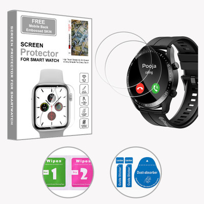 ARBAN Edge To Edge Screen Guard for PTron Force X11P 1.3 inch (FREE 1 MOBILE EMBOSSED SKIN) SMARTWATCH SCREEN GUARD(Pack of 2)