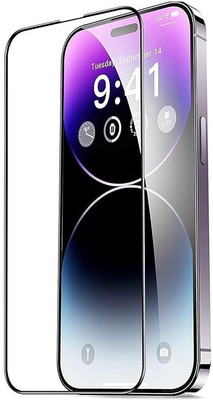 U and I Edge To Edge Screen Guard for iPhone 14 Pro Max Anti-Fingerprint Tempered Glass Clear Film Full Screen Case Friendly Bubble Free (6.7-inch)(Pack of 1)
