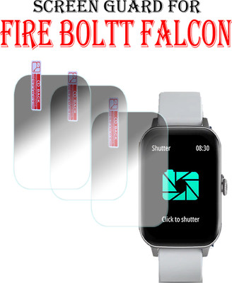 EJZATI Edge To Edge Screen Guard for FIRE BOLTT FALCON SMARTWATCH(Pack of 3)