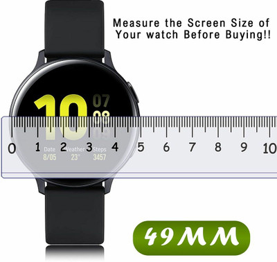 FCS Edge To Edge Screen Guard for 49 mm, Universal Round Watch Screen Protector(Pack of 3)