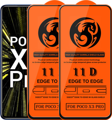 Pidgeot Edge To Edge Screen Guard for Poco X3 Pro(Pack of 2)