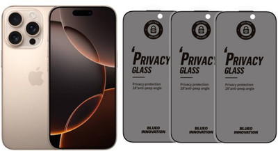 SuperX Edge To Edge Screen Guard for Iphone 16 Pro(Pack of 3)