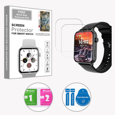 ARBAN Edge To Edge Screen Guard for beatXP Unbound 1.78 inch (FREE 1 MOBILE EMBOSSED SKIN) SMARTWATCH SCREEN GUARD(Pack of 2)