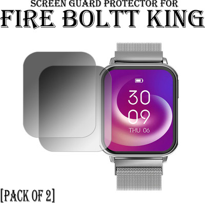 ejzatex Edge To Edge Screen Guard for FIRE BOLTT KING SMARTWATCH SCREEN GUARD(Pack of 2)