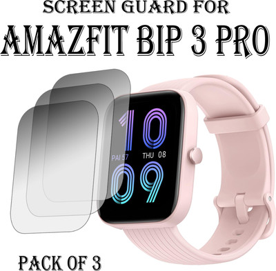 ejzatex Edge To Edge Screen Guard for AMAZFIT BIP 3 PRO SMARTWATCH(Pack of 3)