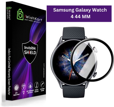 iWishKart Edge To Edge Screen Guard for Samsung Galaxy Watch 4 44 MM, Watch4 44MM, Curved Glass ( Smart watch NOT included )(Pack of 1)