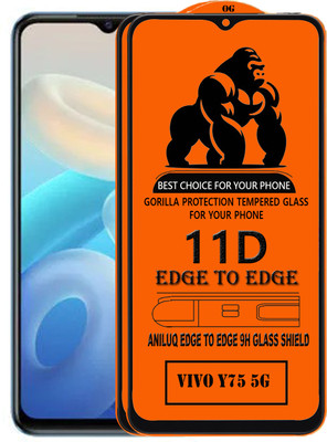 ANILUQ Edge To Edge Screen Guard for VIVO Y75 5G(Pack of 2)