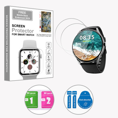 ARBAN Edge To Edge Screen Guard for beatXP Vega 1.43 inch (FREE 1 MOBILE EMBOSSED SKIN) SMARTWATCH SCREEN GUARD(Pack of 2)