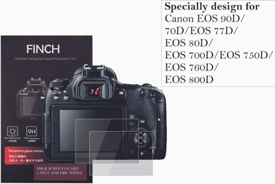 FINCH Edge To Edge Screen Guard for Canon EOS 90D/70D/EOS 77D/EOS 80D/EOS 700D/EOS 750D/EOS 760D/EOS 800D(Pack of 2)