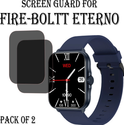 ejzatex Edge To Edge Screen Guard for FIRE BOLTT ETERNO SMARTWATCH(Pack of 2)