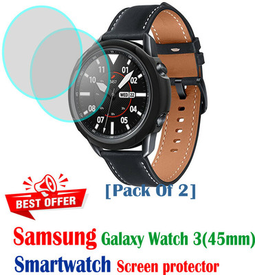 RapTag Edge To Edge Screen Guard for No 1:- Samsung Galaxy Watch 3 45 mm(Pack of 2)
