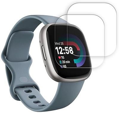 SOMTONE Edge To Edge Screen Guard for Fitbit Versa 4 Fitness Watch 1.58 inch SMARTWATCH SCREEN GUARD(Pack of 2)