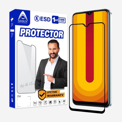 Adsun Edge To Edge Screen Guard for realme 5i, Screen Protector With Life Time Warranty | Full Screen Edge to Edge Coverage |Easy Installation Kit | Anti Scratch | Shatter Proof | Anti Glare(Pack of 1)