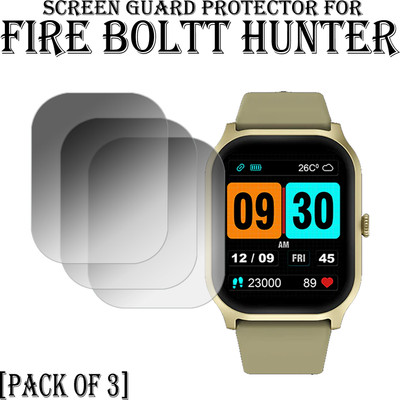 EJZATI Edge To Edge Screen Guard for FIRE BOLTT HUNTER SMARTWATCH SCREEN GUARD(Pack of 3)