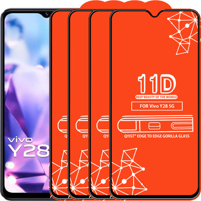 Qyist Edge To Edge Screen Guard for Vivo Y28 5G(Pack of 4)