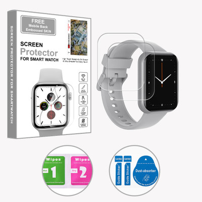ARBAN Edge To Edge Screen Guard for DIZO Watch D Plus 1.85 inch (FREE 1 MOBILE EMBOSSED SKIN) SMARTWATCH SCREEN GUARD(Pack of 2)