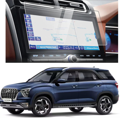 Wishguard Edge To Edge Tempered Glass for Company Fitted, Hyundai Alcazar Signature (O) AE Turbo 7Str DT DCT (10.25 inch) Car Dashboard Touch Screen & Navigation System (Glossy :1)(Pack of 1)