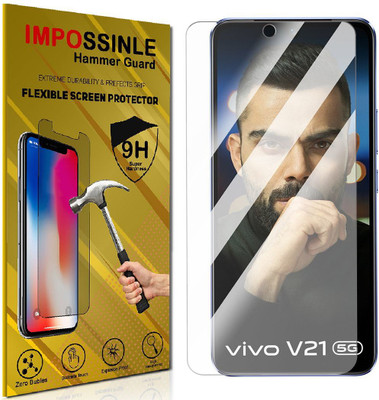 FCS Edge To Edge Screen Guard for Vivo V21 5G Front (Glossy)(Pack of 1)