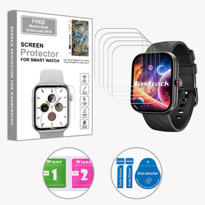 ARBAN Edge To Edge Screen Guard for Fastrack Limitless Fs2 1.91 inch (FREE 1 MOBILE EMBOSSED SKIN) SMARTWATCH SCREEN GUARD(Pack of 5)