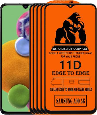 ANILUQ Edge To Edge Screen Guard for SAMSUNG A90 5G(Pack of 5)