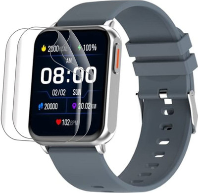 CUBES Edge To Edge Screen Guard for Fire-Boltt Hulk, 1.78 Inch Smart Watch | Soft and Flexible | Touch Sensitive | Unbreakable | Ultra Thin| Edge To Edge TPU Film(Pack of 2)