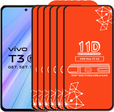 Qyist Edge To Edge Screen Guard for Vivo T3 5G(Pack of 6)