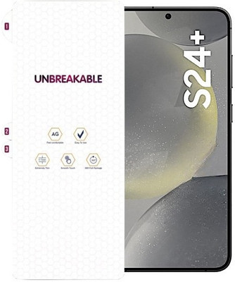 A3sprime Edge To Edge Screen Guard for SAMSUNG Galaxy S24 Plus 5G, |Full Coverage 9H Surface Hardness Unbreakable Soft Silicon Front Screen Protector|, (Glossy)(Pack of 1)