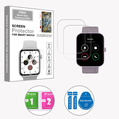 ARBAN Edge To Edge Screen Guard for noise ColorFit Caliber 2 Buzz 1.85 inch (FREE 1 MOBILE EMBOSSED SKIN) SMARTWATCH SCREEN GUARD(Pack of 2)