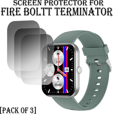 ejzatex Edge To Edge Screen Guard for FIRE BOLTT TERMINATOR SMARTWATCH(Pack of 3)
