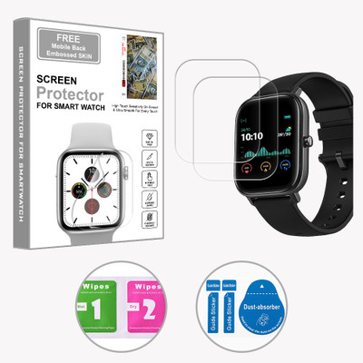 ARBAN Edge To Edge Screen Guard for Pebble Pace Pro 1.7 inch (FREE 1 MOBILE EMBOSSED SKIN) SMARTWATCH SCREEN GUARD(Pack of 2)