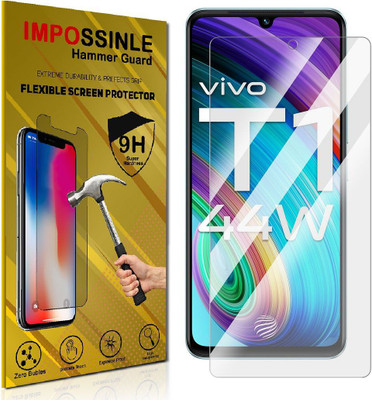 FCS Edge To Edge Screen Guard for Vivo T1 44W Front (Glossy)(Pack of 1)