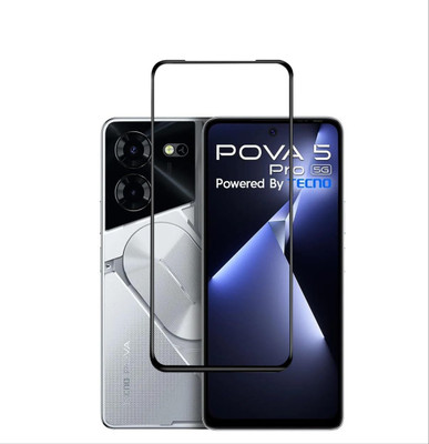 EITANSHA CREATION Edge To Edge Tempered Glass for Tecno Pova 5 Pro, Tecno POVA 5 Pro(Pack of 1)