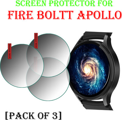 EJZATI Edge To Edge Screen Guard for Fire Boltt Apollo SMARTWATCH(Pack of 3)