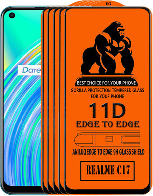 ANILUQ Edge To Edge Screen Guard for REALME C17(Pack of 5)