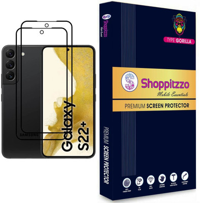 Shoppitzzo Edge To Edge Screen Guard for Samsung S22 Plus**NeoShield**Millitary Grade-Anti Explosion-Tempered Glass/Full Screen Coverage-Edge to Edge/9H Hardness/With Easy Installation Kit(Pack of 2)