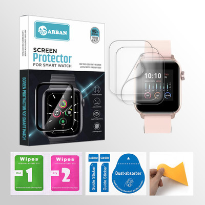 ARBAN Edge To Edge Screen Guard for GIONEE Watch 5 Smartwatch 3 PROTECTOR + 3 WIPES + 3 DUST REMOVAL STICKER + 1 WIPER(Pack of 3)