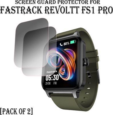 ejzatex Edge To Edge Screen Guard for FASTRACK REVOLTT FS1 PRO SMARTWATCH(Pack of 2)