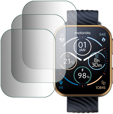 DOUMOF Edge To Edge Screen Guard for Motorola Moto Watch 200 SMARTWATCH(Pack of 3)