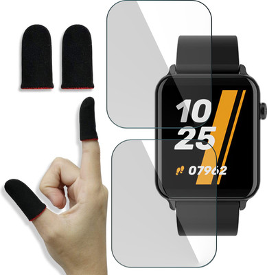 FCS Edge To Edge Screen Guard for Boat Watch Xtend, Boat Watch Xtend Pro, With Finger Sleeve ( 1 Pair )(Pack of 2)