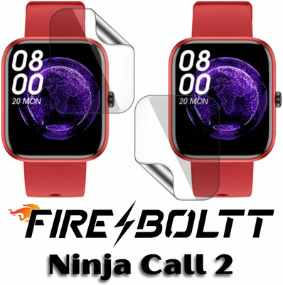 FCS Edge To Edge Screen Guard for Fire-Boltt Ninja Call 2 (1.7 inch), Fire-Boltt Ninja Call 2, Screen Protector(Pack of 2)