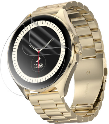 CUBES Edge To Edge Screen Guard for Fire-Boltt Apollo 3 Super AMOLED 1.43 Inch Luxury Stainless Steel Smart Watch | Auto heal in 24 Hour | Touch Sensitive | Unbreakable | Ultra Thin High Grade 9H TPU Film ( Not a Glass )(Pack of 2)
