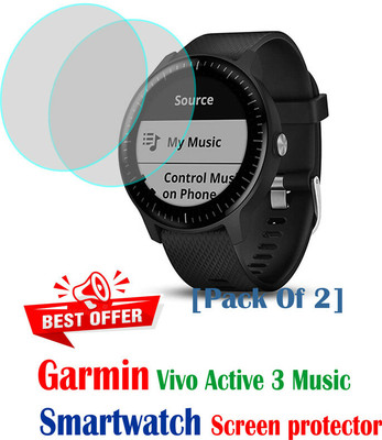 RapTag Edge To Edge Screen Guard for V2B:-Garmin Vivo Active 3 Music(Pack of 2)