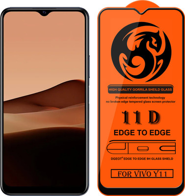 XRENGTH Edge To Edge Tempered Glass for -Vivo Y11(Pack of 1)